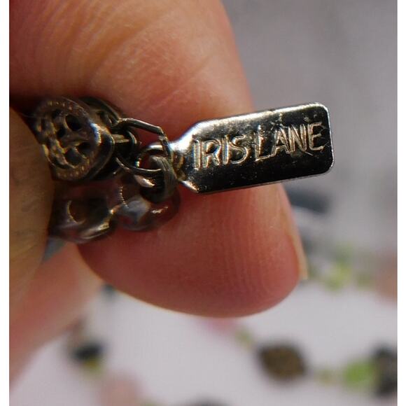 Necklace Iris Lane Glass Bead Beautiful 925 Stainless Steel Clasp - Picture 8 of 8